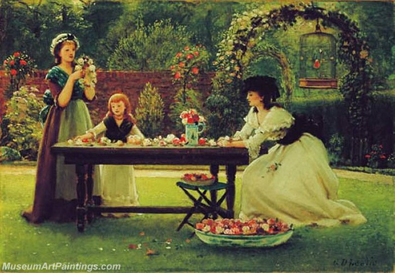 A Feast of Roses Painting