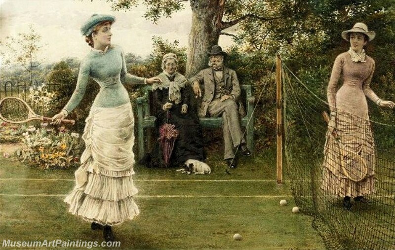 A Game of Tennis Painting