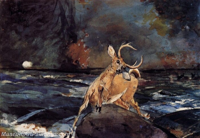 A Good Shot Adirondacks Painting