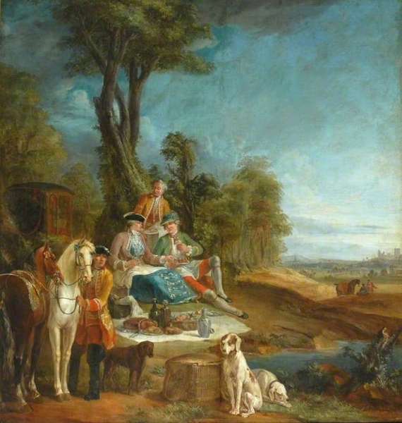 A Hunting Luncheon by Carle van Loo