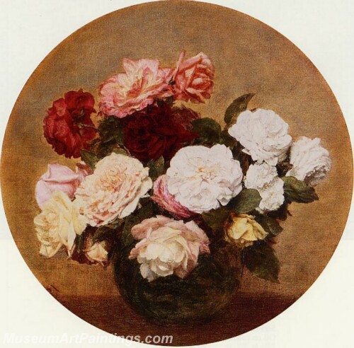 A Large Bouquet of Roses Painting