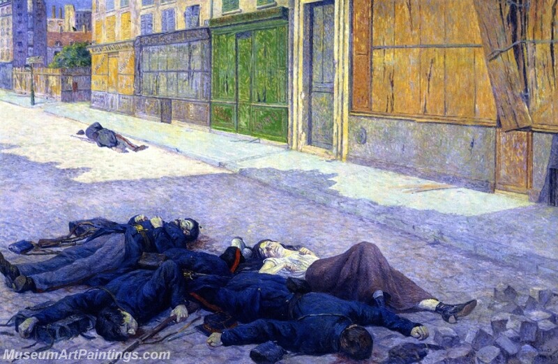 A Paris Street in May 1871 Painting