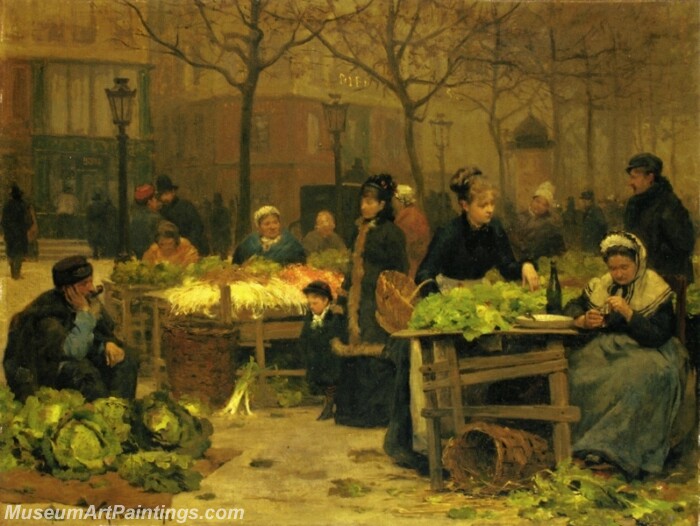 A Parisian Market Painting