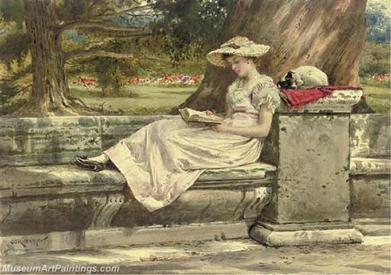 A Quiet Read in the Shade Painting