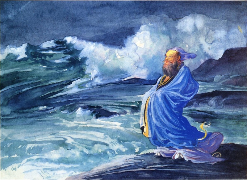 A Rishi Calling up a Storm Japanese Folk Lore by John La Farge