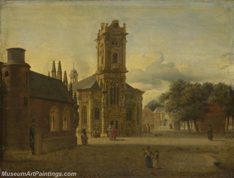 A Square before a Church Painting