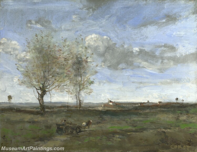 A Wagon in Plains of Artois Painting