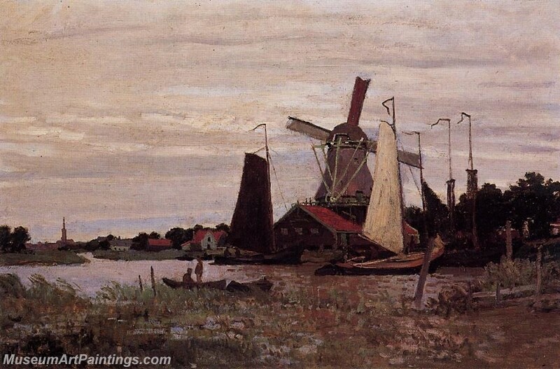A Windmill at Zaandam Painting