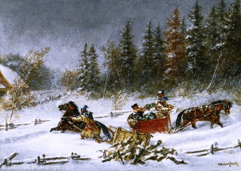 A Winter Incident Painting