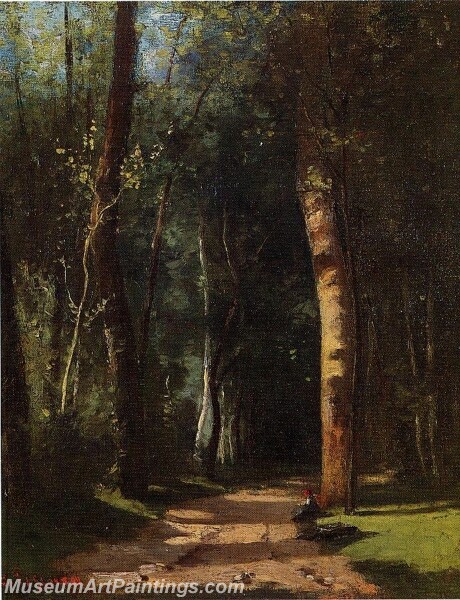 A lane in the Woods Painting