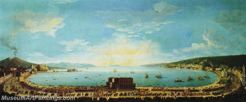 A panoramic view of the Bay of Naples Painting