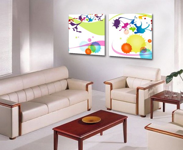 Abstract Canvas Prints Set of 2 Modern Wall Art Paintings APE022