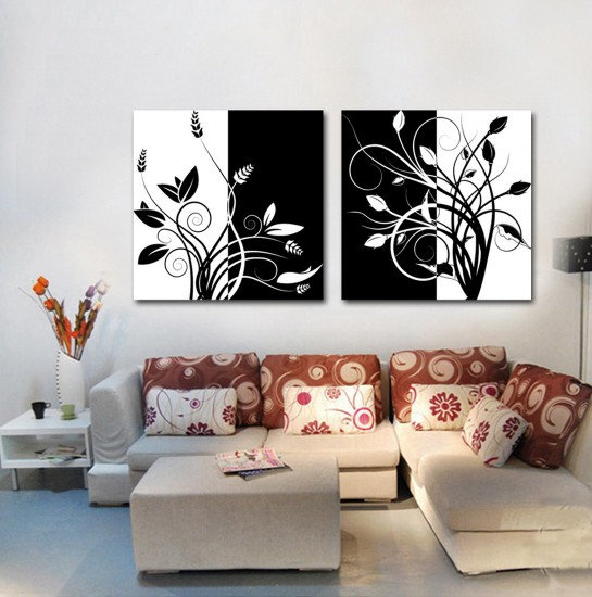 Abstract Canvas Prints Set of 2 Modern Wall Art Paintings APE023