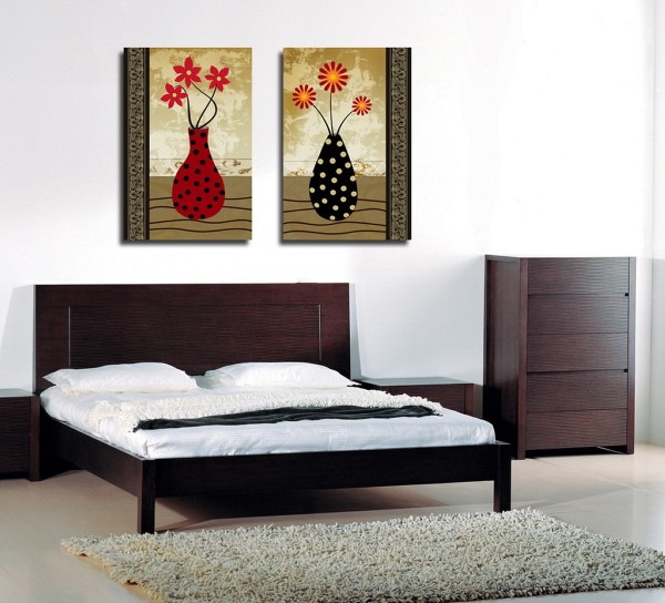 Abstract Canvas Prints Set of 2 Modern Wall Art Paintings APE05