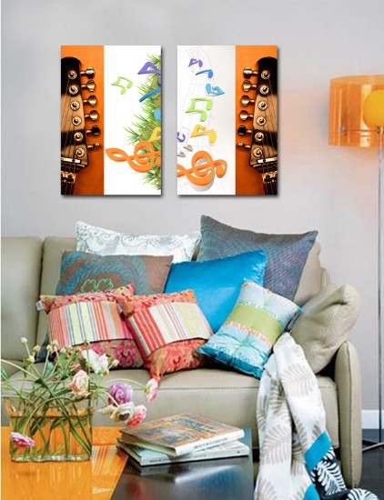 Abstract Canvas Prints Set of 2 Modern Wall Art Paintings APE09