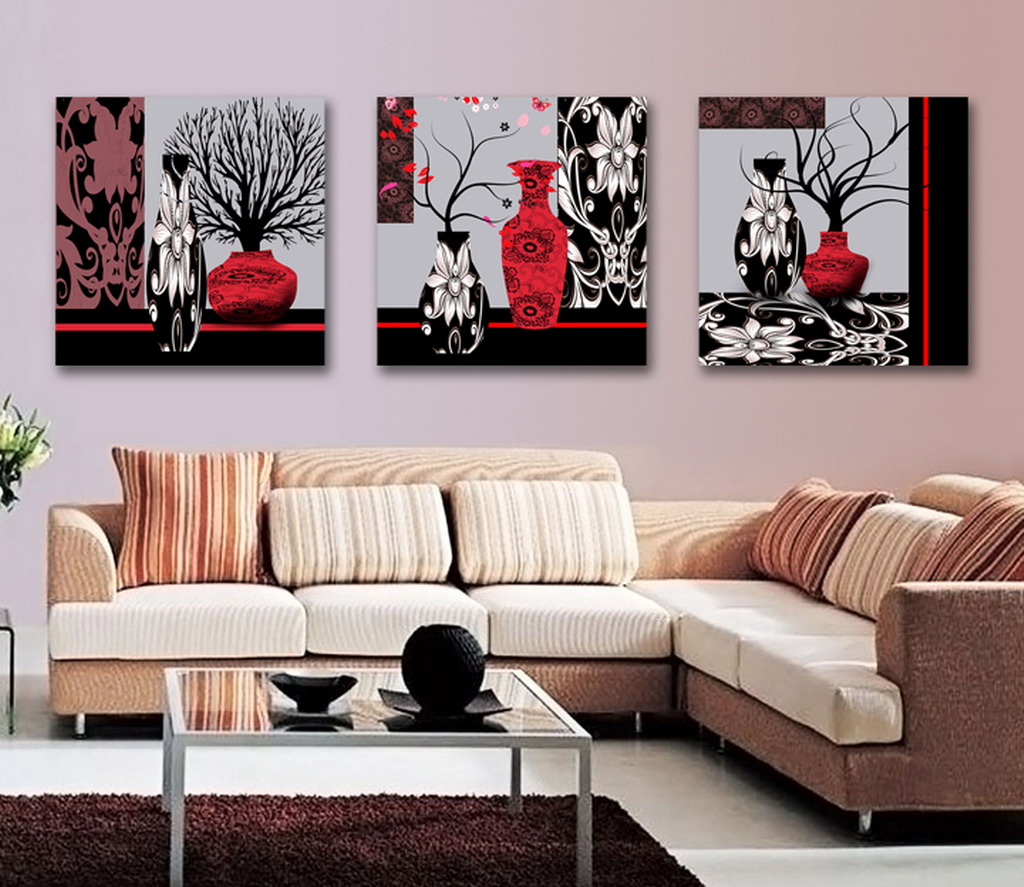 Abstract Canvas Prints Set of 3 Modern Wall Art Painting FINE032