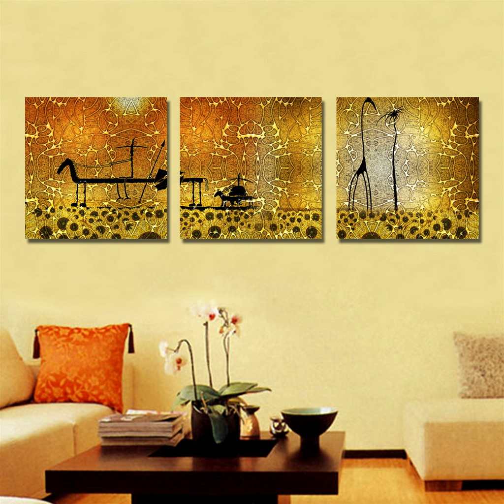 Abstract Canvas Prints Set of 3 Modern Wall Art Painting FINE034