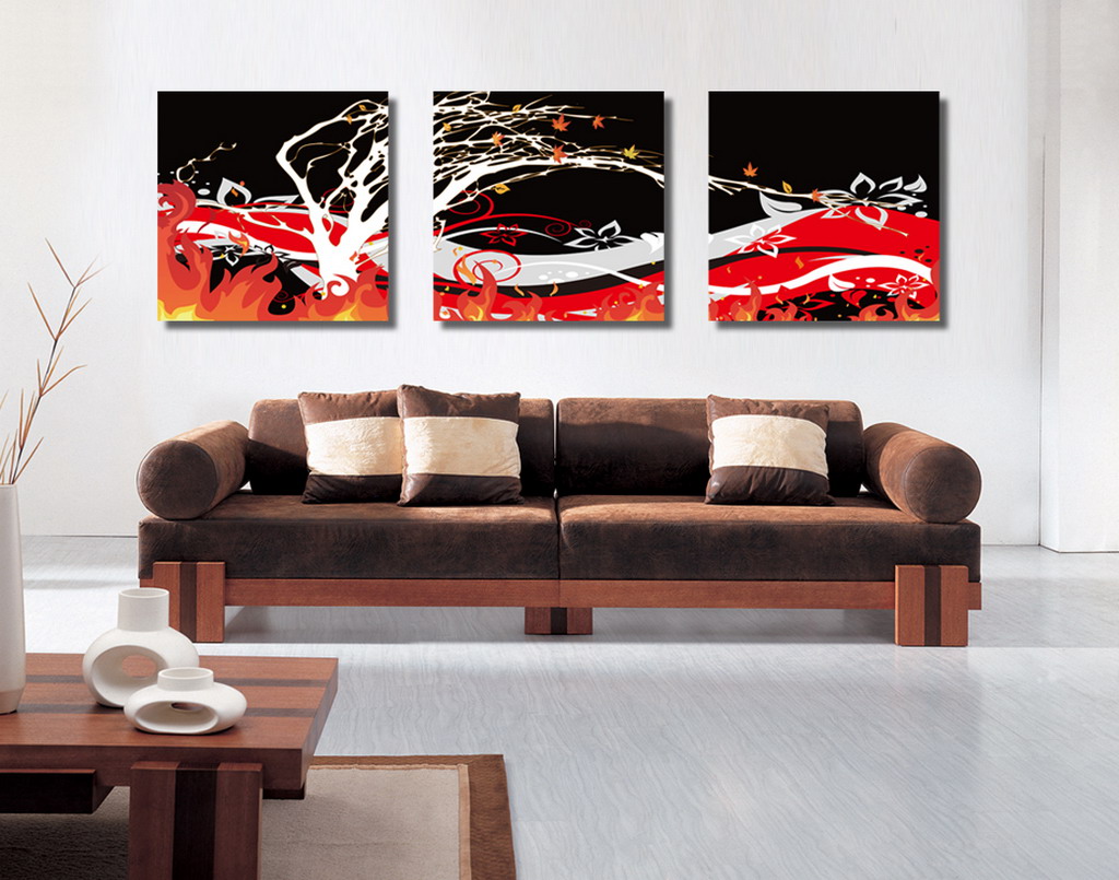 Abstract Canvas Prints Set of 3 Modern Wall Art Painting FINE038