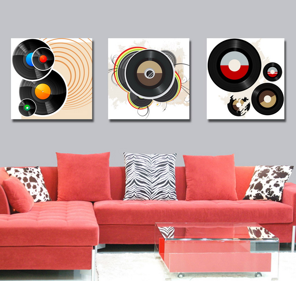 Abstract Canvas Prints Set of 3 Modern Wall Art Painting FINE046