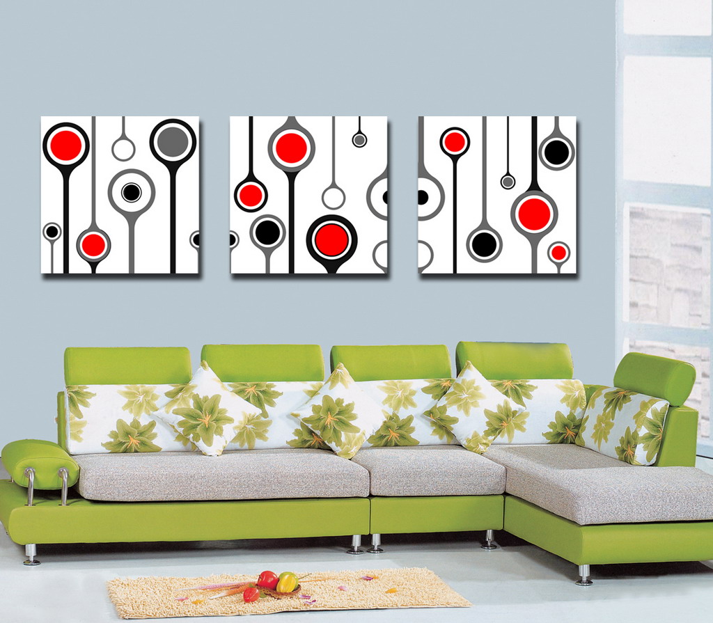 Abstract Canvas Prints Set of 3 Modern Wall Art Painting FINE049