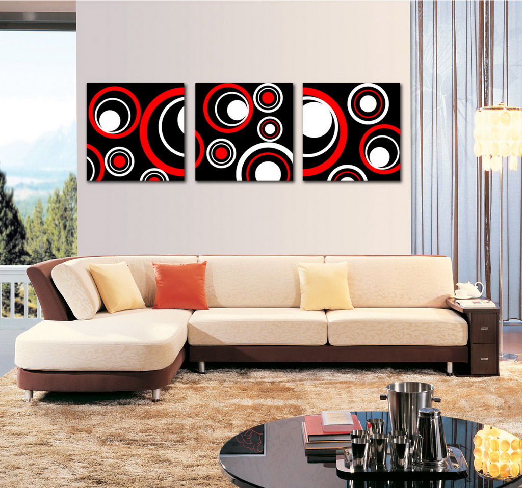 Abstract Canvas Prints Set of 3 Modern Wall Art Painting FINE053