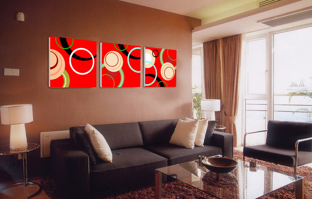 Abstract Canvas Prints Set of 3 Modern Wall Art Painting FINE054