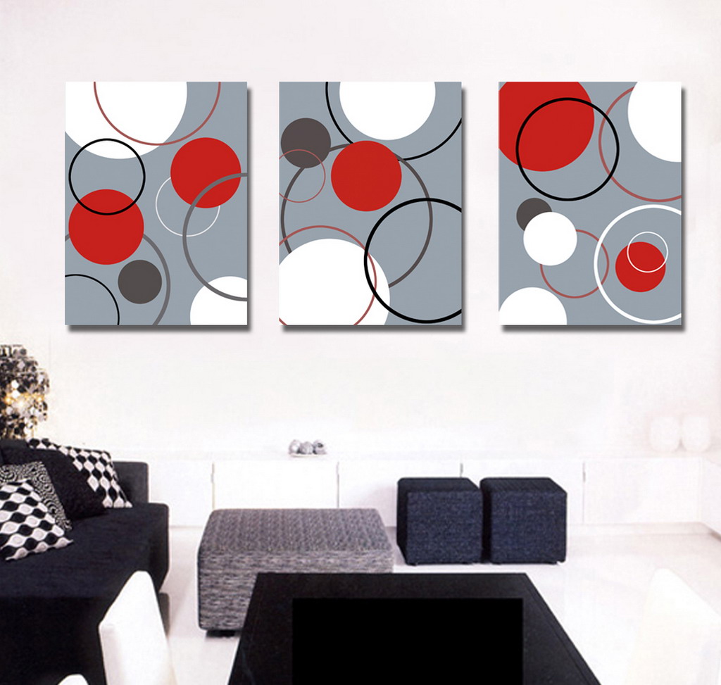 Abstract Canvas Prints Set of 3 Modern Wall Art Painting FINE057