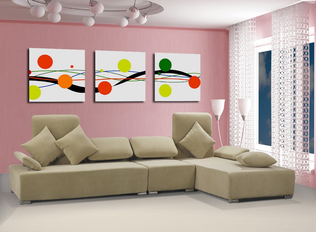 Abstract Canvas Prints Set of 3 Modern Wall Art Painting FINE058