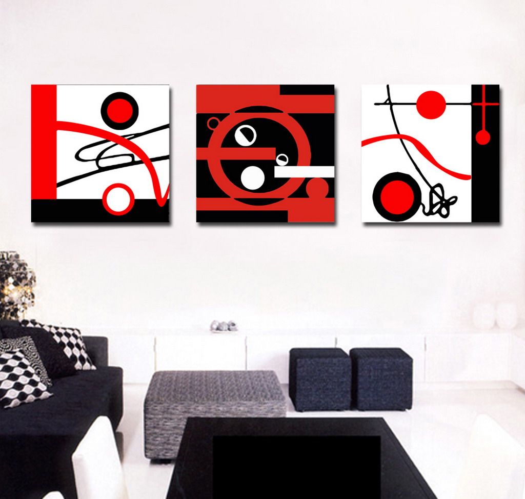 Abstract Canvas Prints Set of 3 Modern Wall Art Painting FINE059