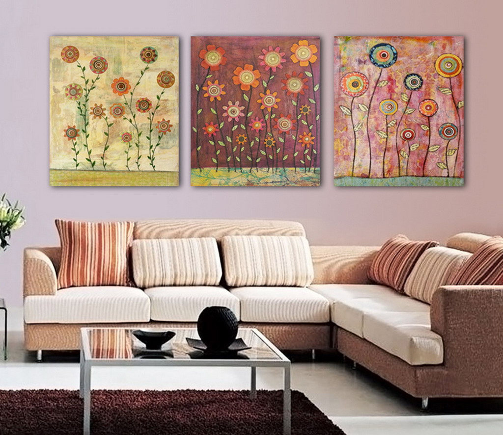 Abstract Canvas Prints Set of 3 Modern Wall Art Painting FINE062