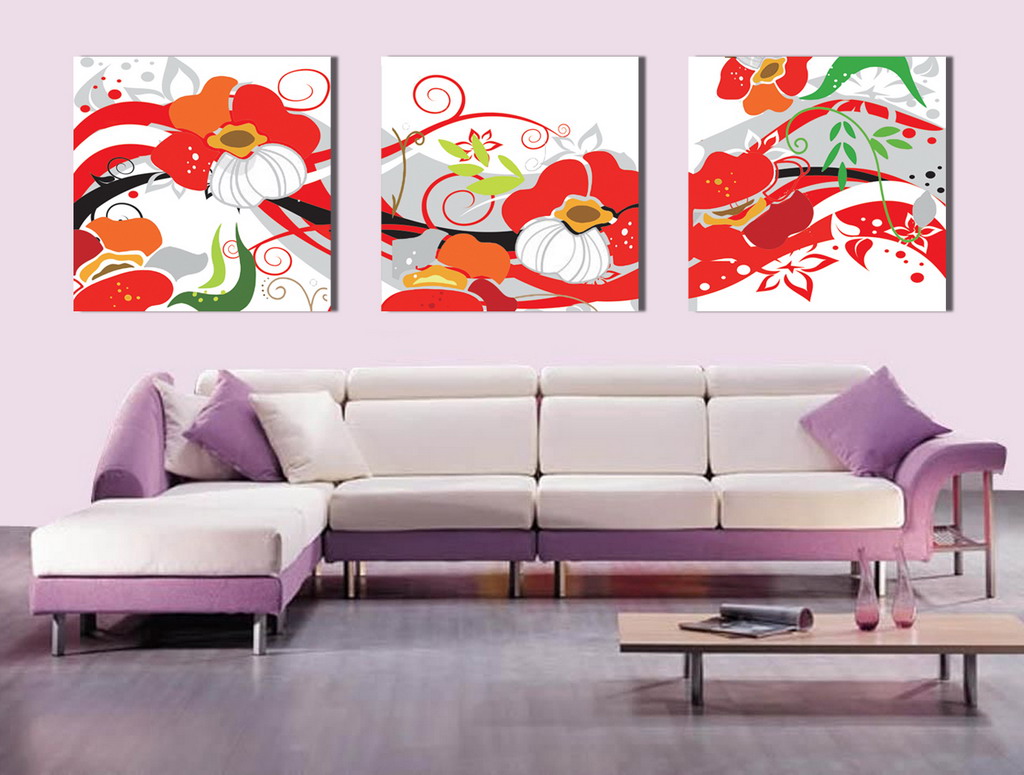 Abstract Canvas Prints Set of 3 Modern Wall Art Painting FINE065