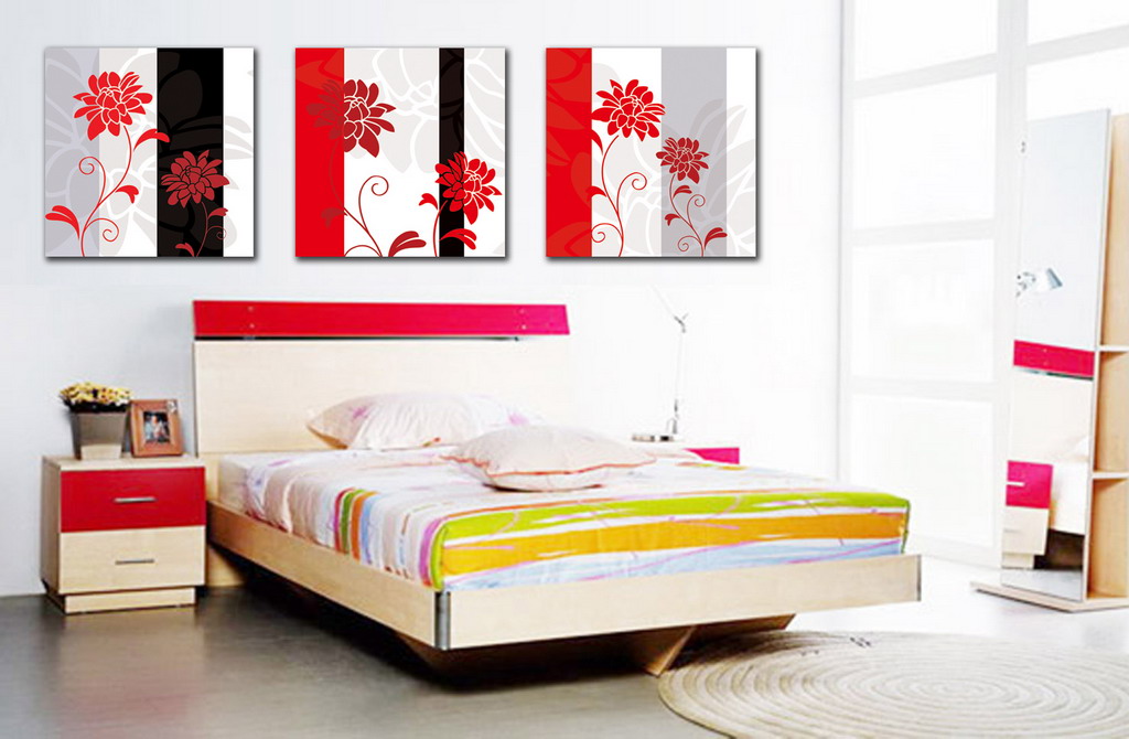 Abstract Canvas Prints Set of 3 Modern Wall Art Painting FINE067