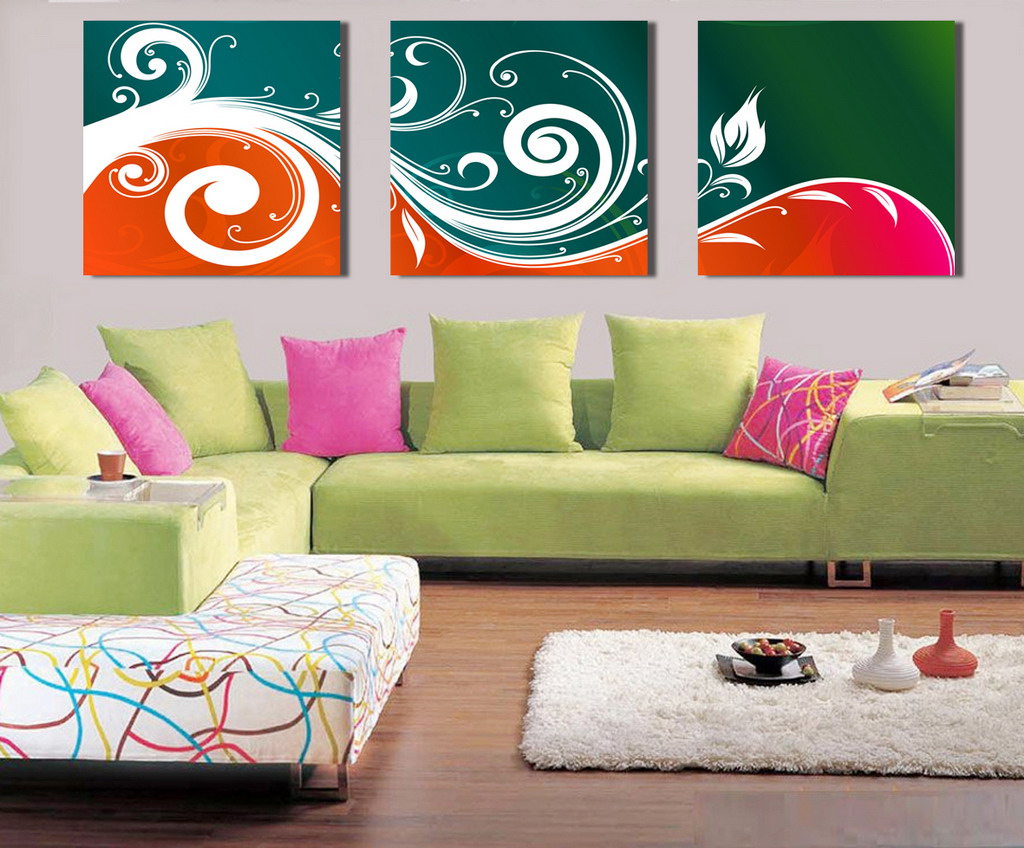 Abstract Canvas Prints Set of 3 Modern Wall Art Painting FINE070