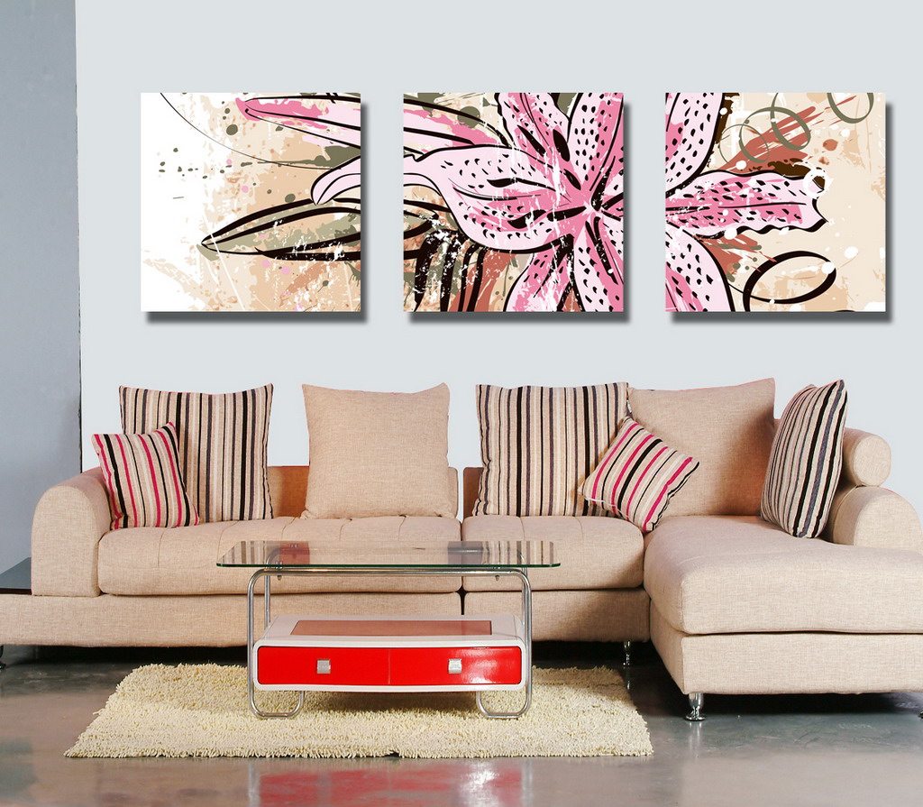 Abstract Canvas Prints Set of 3 Modern Wall Art Painting FINE072