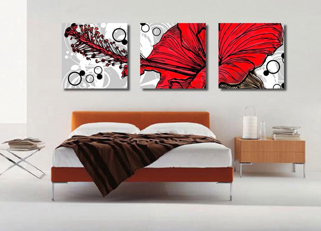 Abstract Canvas Prints Set of 3 Modern Wall Art Painting FINE076