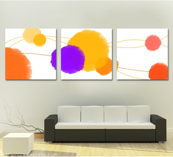 Abstract Canvas Prints Set of 3 Modern Wall Art Paintings FACP201