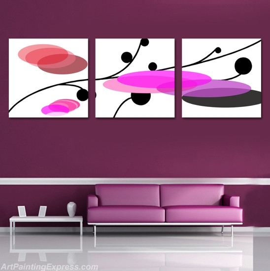 Abstract Canvas Prints Set of 3 Modern Wall Art Paintings FACP202