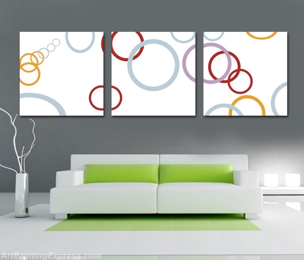 Abstract Canvas Prints Set of 3 Modern Wall Art Paintings FACP205