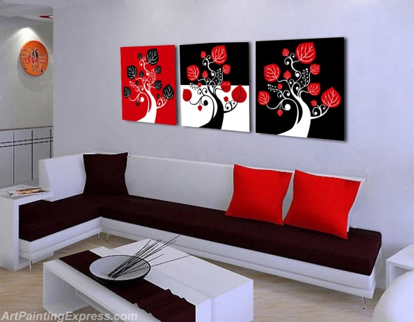 Abstract Canvas Prints Set of 3 Modern Wall Art Paintings FACP206