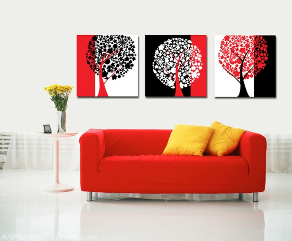 Abstract Canvas Prints Set of 3 Modern Wall Art Paintings FACP208