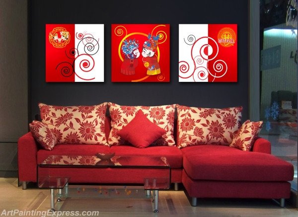 Abstract Canvas Prints Set of 3 Modern Wall Art Paintings FACP211