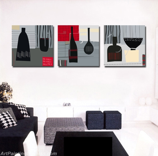 Abstract Canvas Prints Set of 3 Modern Wall Art Paintings FACP213