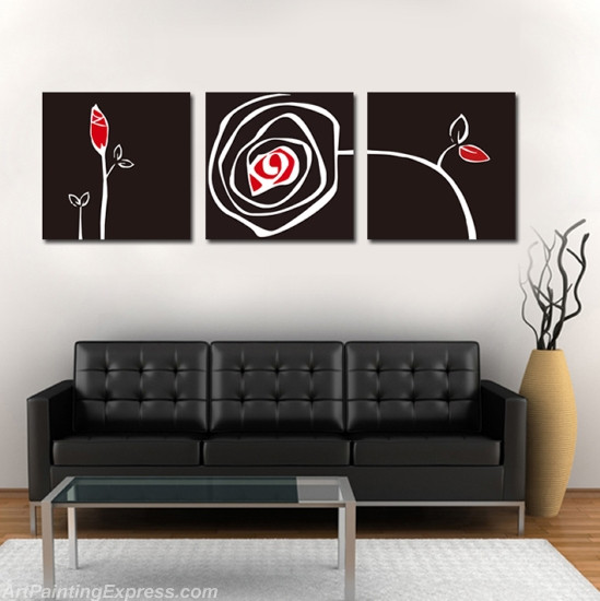 Abstract Canvas Prints Set of 3 Modern Wall Art Paintings FACP215