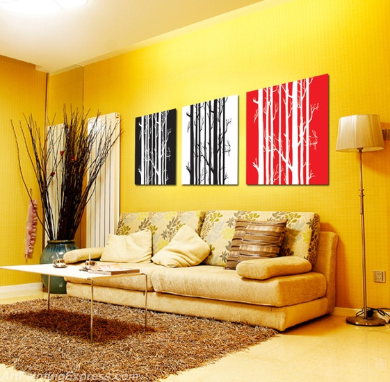 Abstract Canvas Prints Set of 3 Modern Wall Art Paintings FACP224