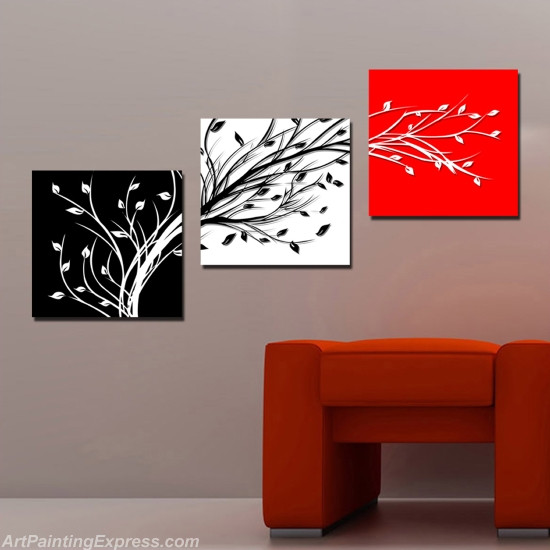 Abstract Canvas Prints Set of 3 Modern Wall Art Paintings FACP225