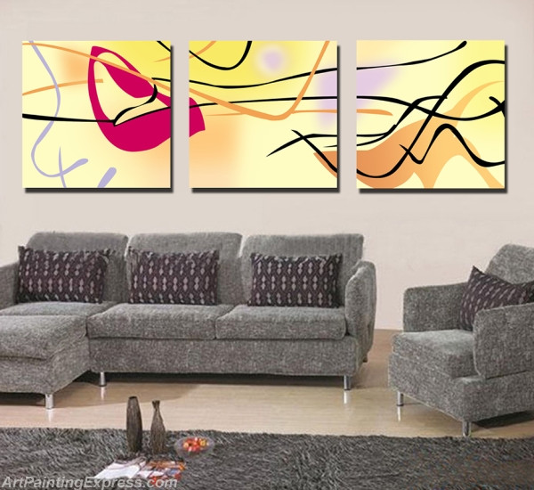 Abstract Canvas Prints Set of 3 Modern Wall Art Paintings FACP227