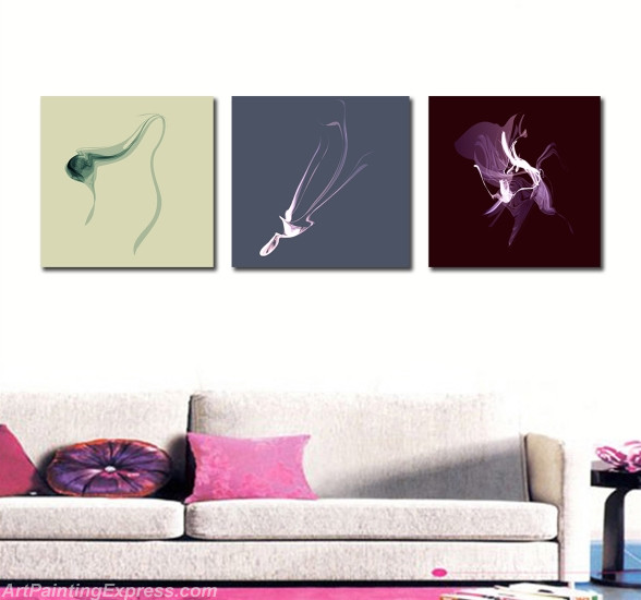 Abstract Canvas Prints Set of 3 Modern Wall Art Paintings FACP229