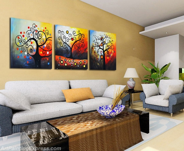 Abstract Canvas Prints Set of 3 Modern Wall Art Paintings FACP230