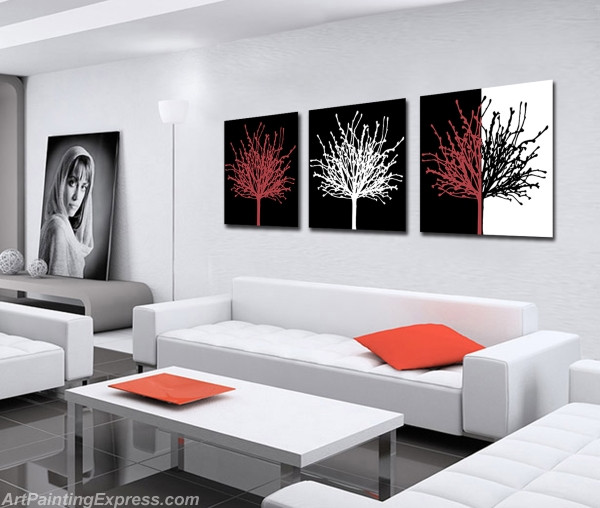 Abstract Canvas Prints Set of 3 Modern Wall Art Paintings FACP231