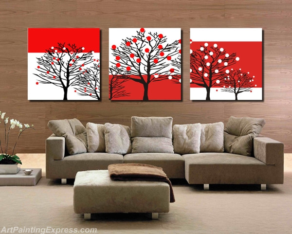 Abstract Canvas Prints Set of 3 Modern Wall Art Paintings FACP232